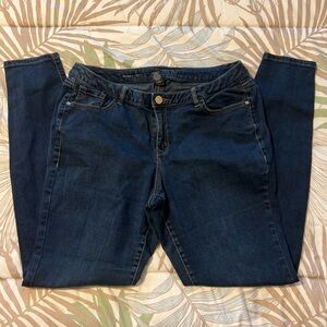 Lane Bryant Women's Dark Blue Skinny Jeans Size 16 Long